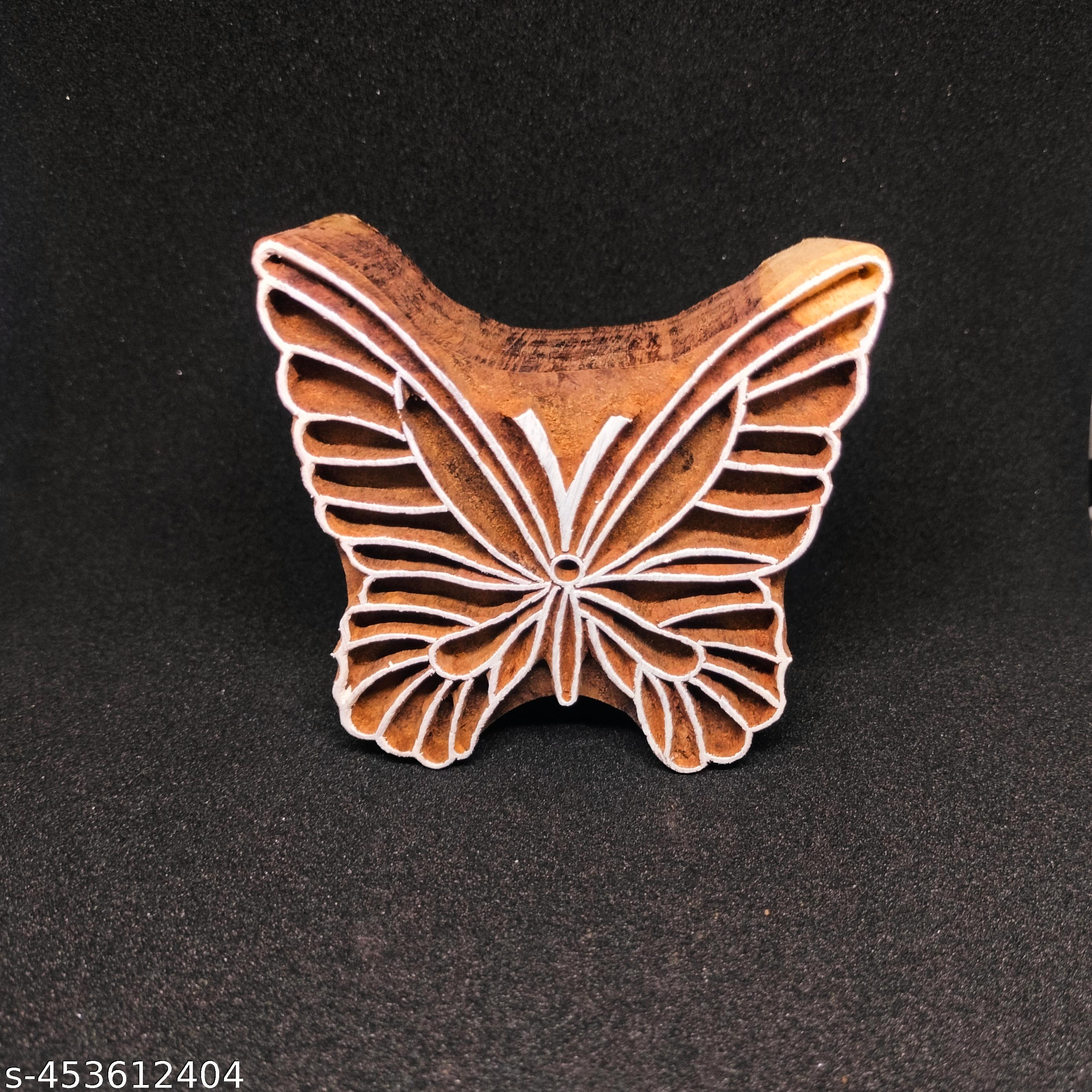 Hand-Carved Botanical Floral Block