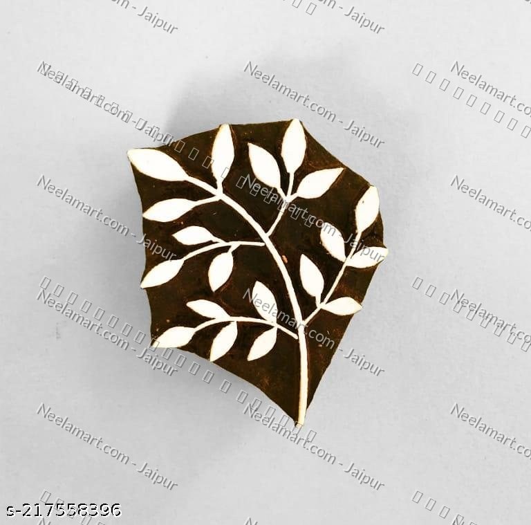 Intricate Botanical Floral Wooden Block printed impression