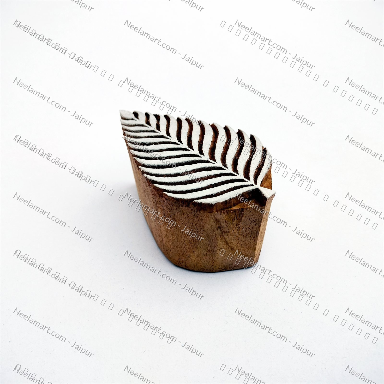 Traditional Indian Leaf Print Block printed impression