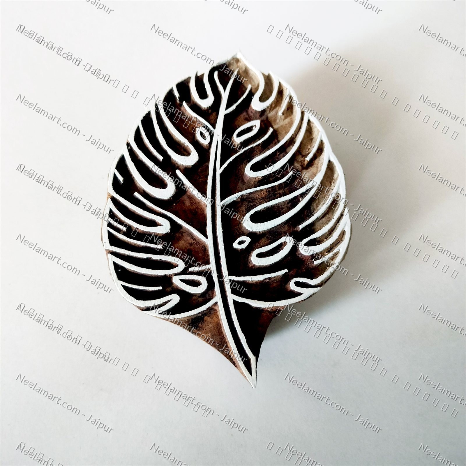 Traditional Indian Leaf Print Block