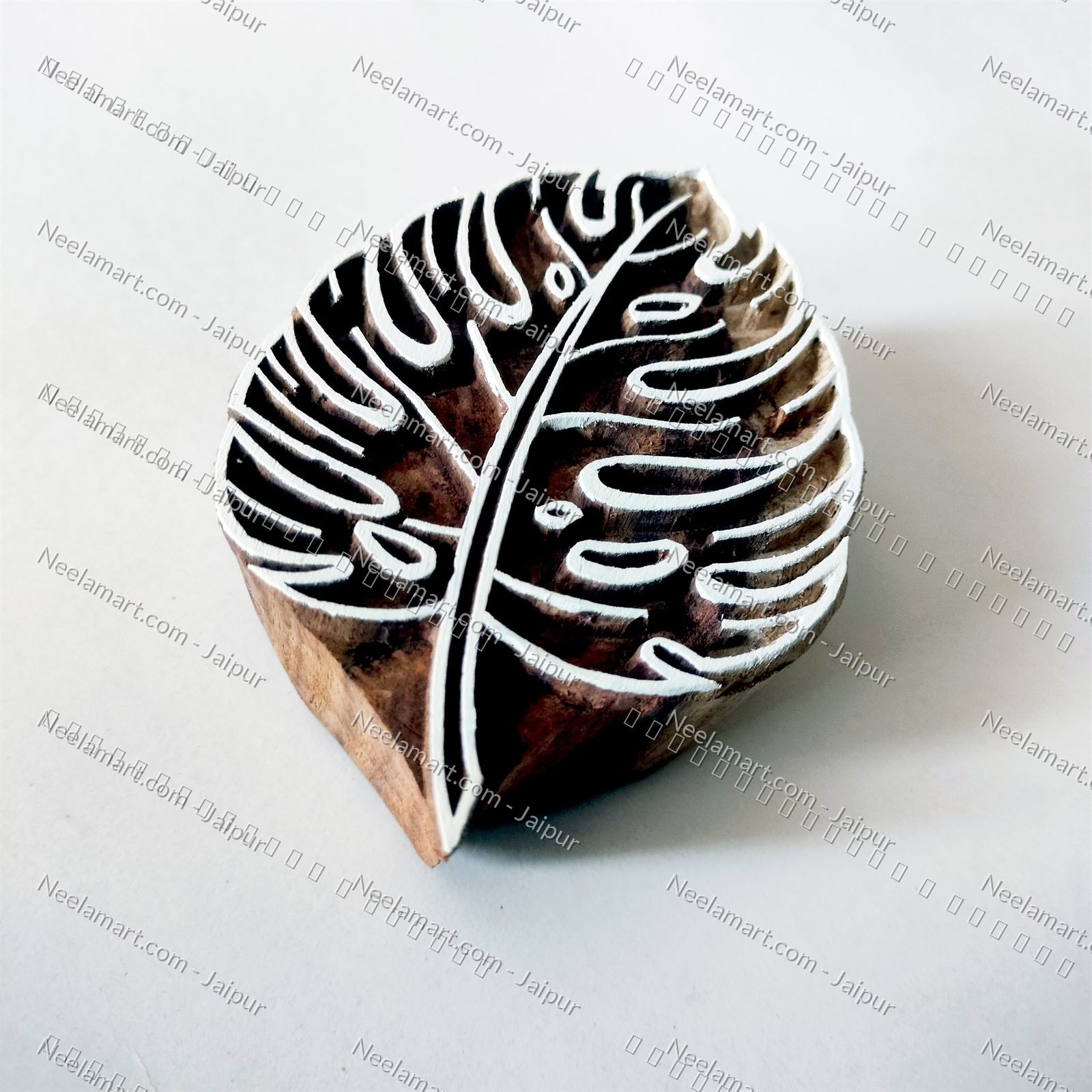 Traditional Indian Leaf Print Block printed impression