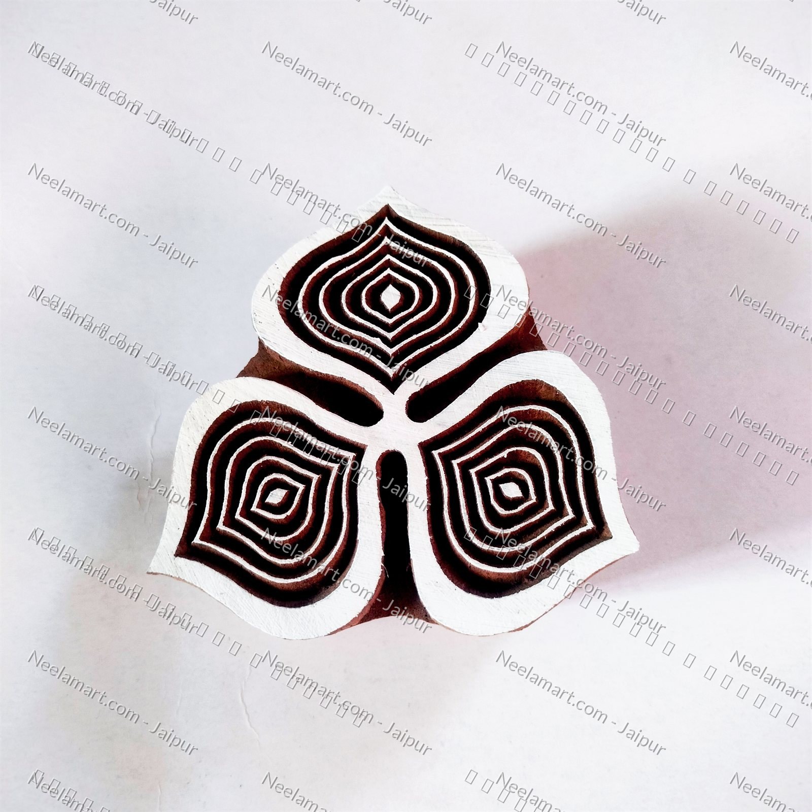 Traditional Indian Leaf Print Block printed impression