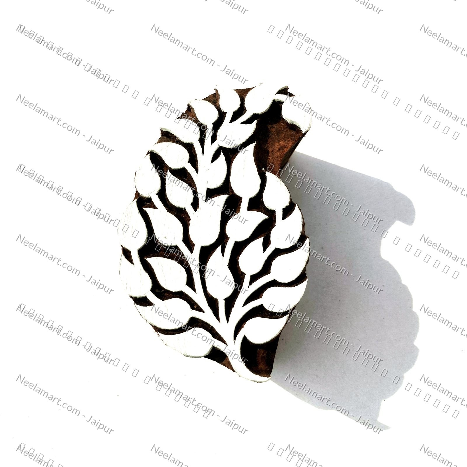 Traditional Indian Leaf Print Block