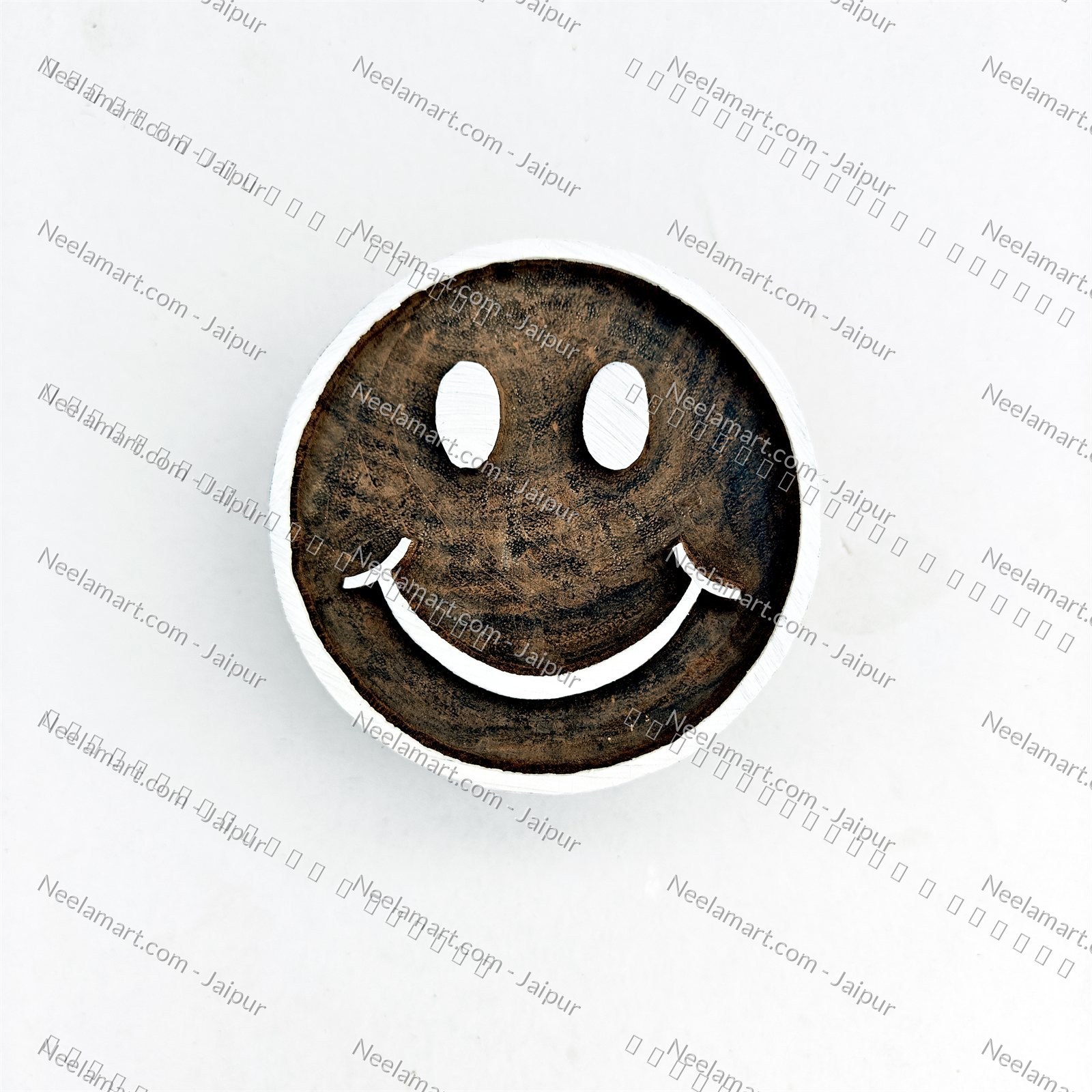 Playful Smiley Face Craft Stamp printed impression