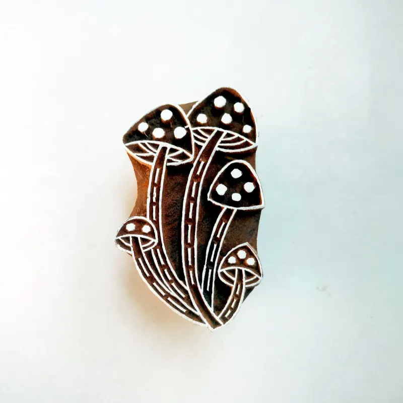 Intricate Botanical Floral Wooden Block